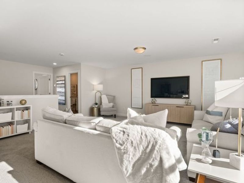 Representative furnished interior of a home built from the Montcrest by True Homes in White Oak Creek Crossing, Angier (Image 23).