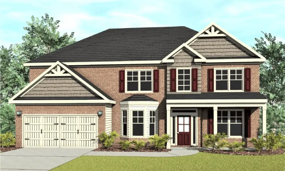 Representative exterior photo of a completed home built from the Richmond by JR Homes in The Registry, McDonough, GA (Image 4).