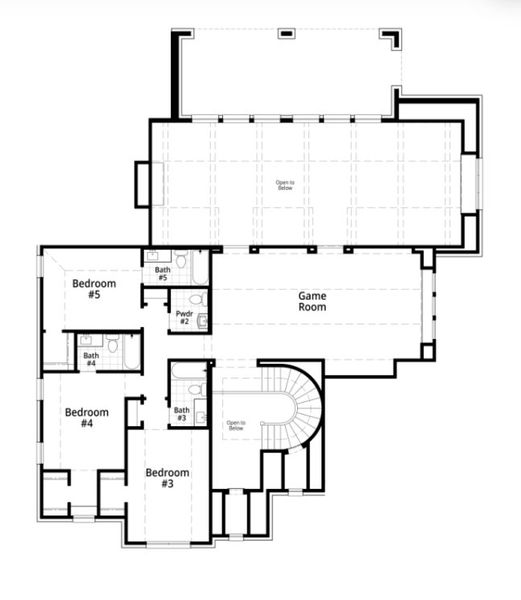 2D floor plan layout for the Ravenna by Highland Homes in Fulbrook on Fulshear Creek, Fulshear, TX (Image 23).
