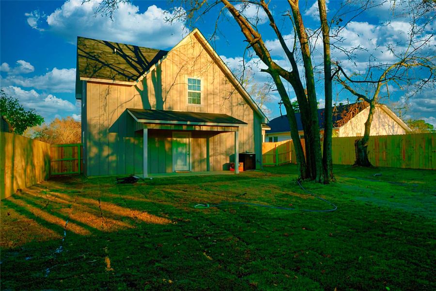 Exterior details and patio area of a home in , Longview (Image 2). Exterior details and patio area of a home in , Longview (Image 2).