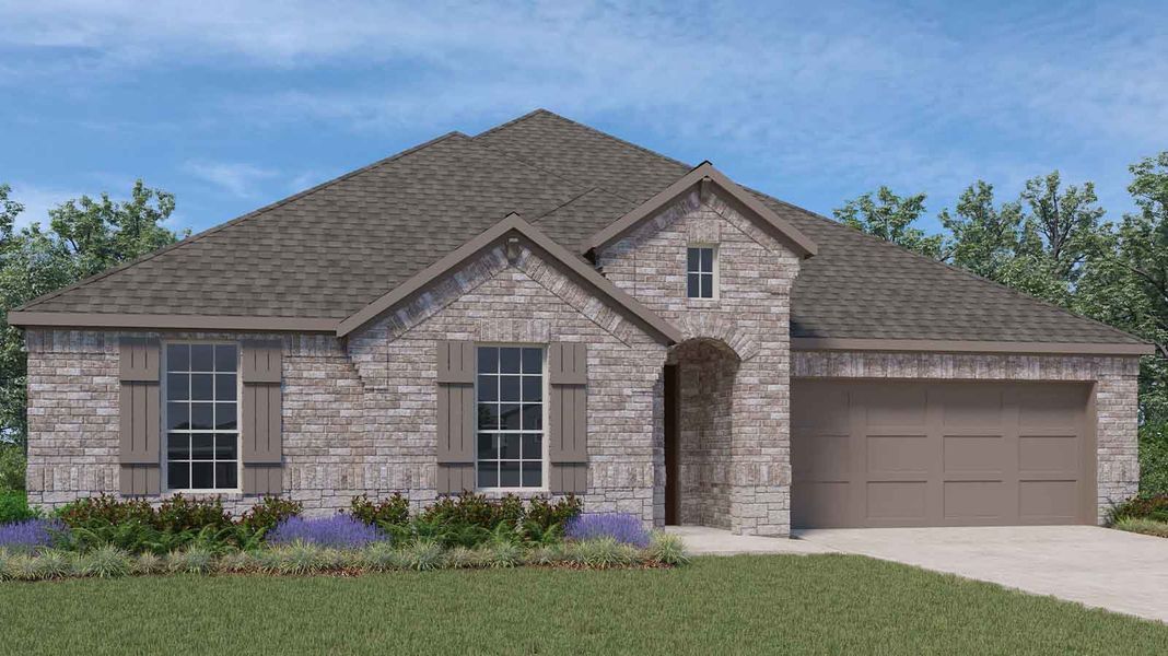 Representative exterior photo of a completed home built from the Quinn by D.R. Horton in Lago Mar, Texas City, TX (Image 1). Representative exterior photo of a completed home built from the Quinn by D.R. Horton in Lago Mar, Texas City, TX (Image 1).