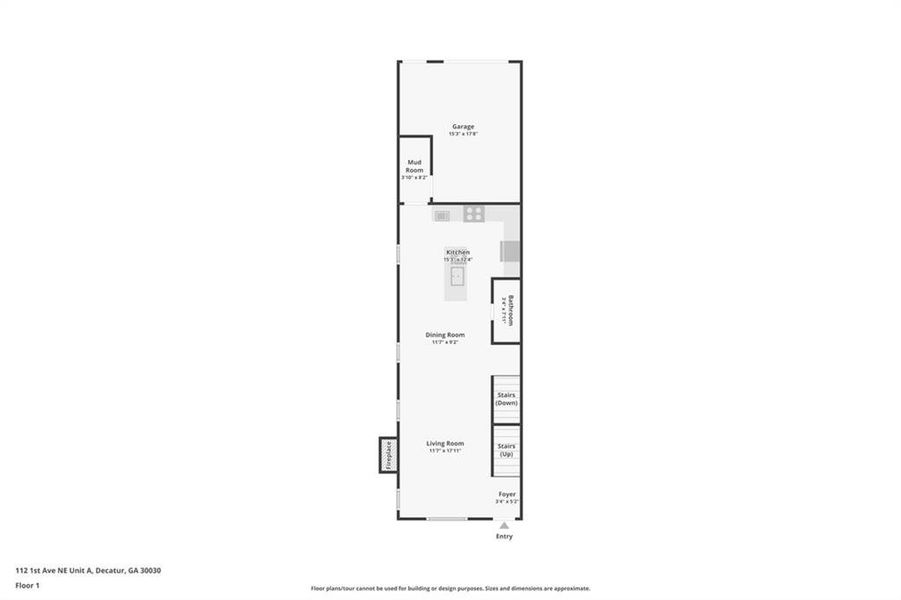 2D floor plan layout of this home in , Decatur, GA (Image 5).