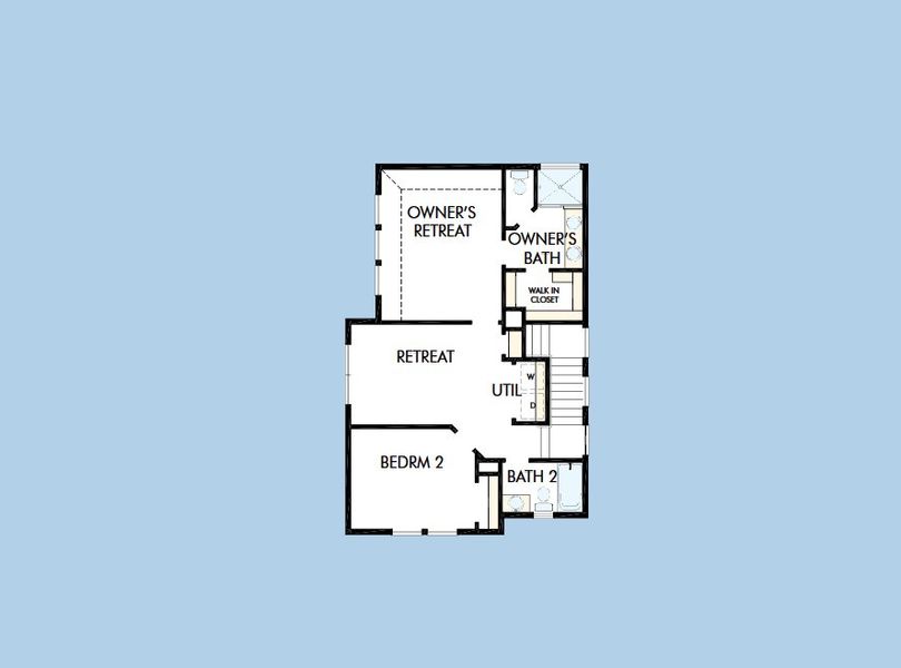 2D floor plan layout for the The Edmond by David Weekley Homes in Emerald Heights at Bridgeland Central – 35’ Alley, Cypress, TX (Image 5).