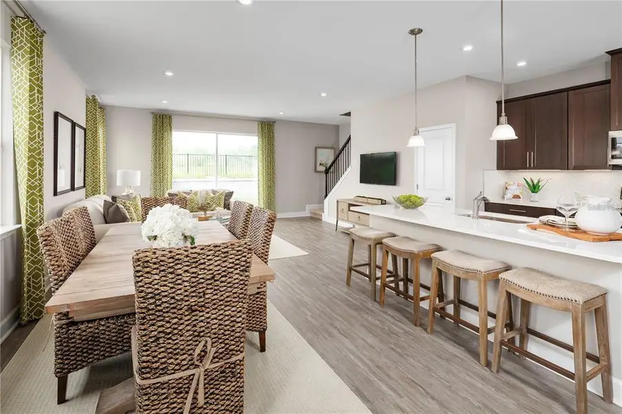 Furnished interior view inside a new home in Cedar Landings Townhomes, Leesburg (Image 8).
