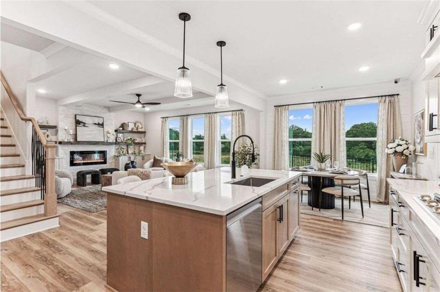 Furnished interior view inside a new home in , Buford (Image 17).