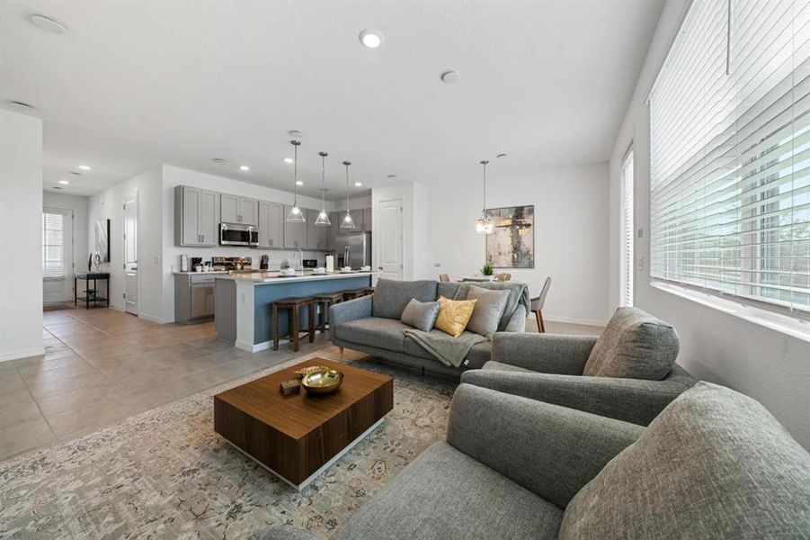 Furnished interior view inside a new home in , Davenport (Image 6). Furnished interior view inside a new home in , Davenport (Image 6).