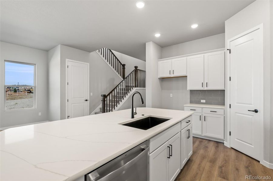 Furnished interior view inside a new home in Revel Crossing at Wolf Ranch – The Outlook Collection, Colorado Springs (Image 5).