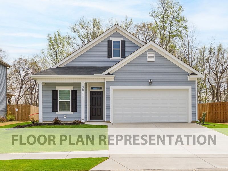 Front Exterior Elevation A | The 1575 Plan by Ivey Homes Front Exterior Elevation A | The 1575 Plan by Ivey Homes