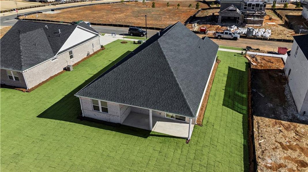 Exterior details and patio area of a home in Overland, Locust Grove (Image 4).