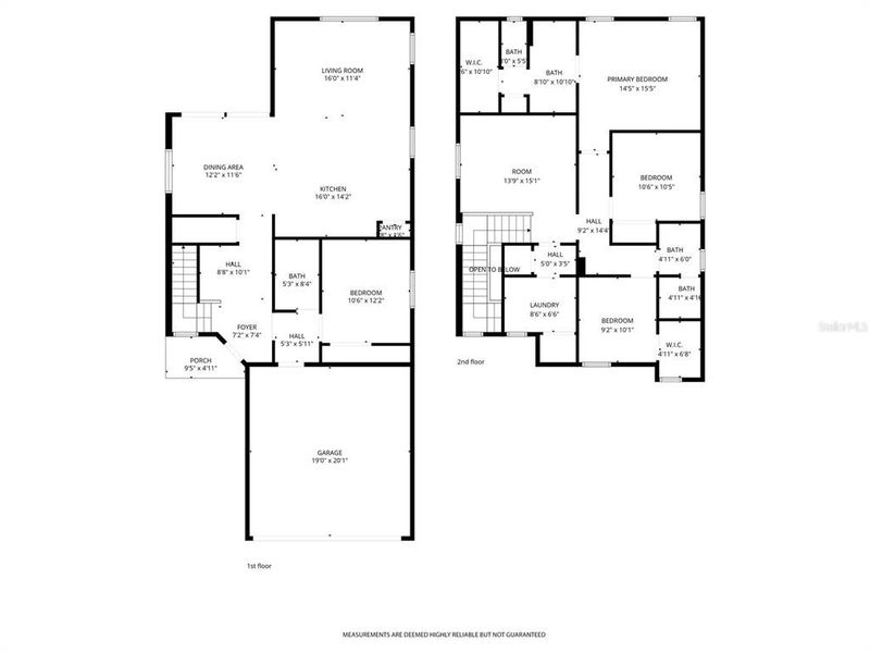 2D floor plan layout of this home in Seasons at Forest Creek, Haines City, FL (Image 5).