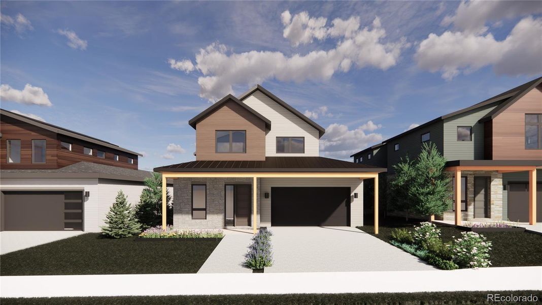 Welcome to 982 Locust Ave! Step into The Lupine, part of Koelbel Communities newest single-family collection in North Boulder. This home showcases Exterior Color Palette 6, offering a beautifully curated and contemporary look.