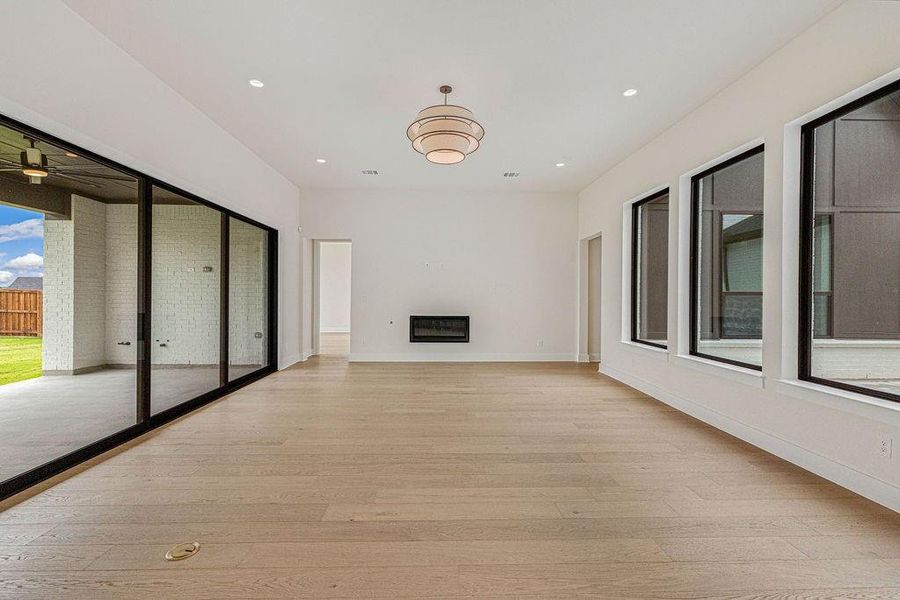 Cosmo linear 42 inch fireplace.