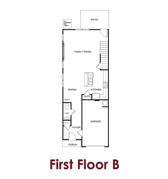 2D floor plan layout for the Charlotte by Chafin Communities in The Grove at Mundy Mill, Gainesville, GA (Image 5). 2D floor plan layout for the Charlotte by Chafin Communities in The Grove at Mundy Mill, Gainesville, GA (Image 5).