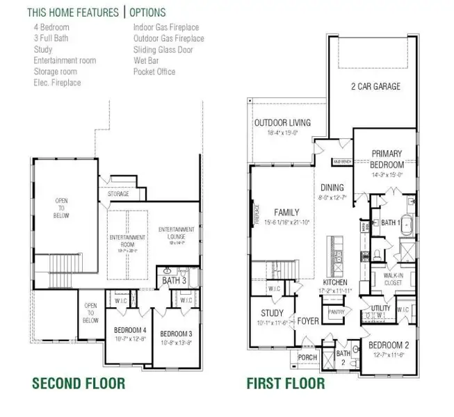 2D floor plan layout of this home in The Grove Frisco, Frisco, TX (Image 4).