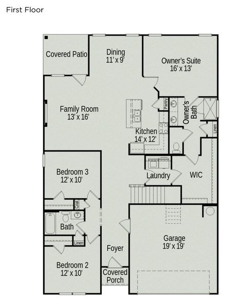 2D floor plan layout of this home in Jackson Hills, Clarksville, TN (Image 4).