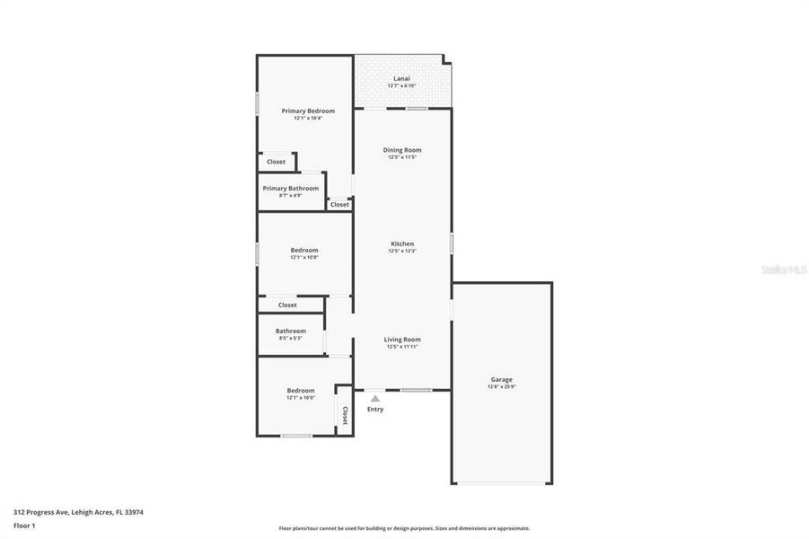 2D floor plan layout of this home in , Lehigh Acres, FL (Image 3).