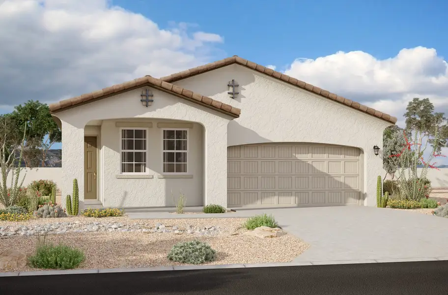 Representative exterior photo of a completed home built from the Pinehurst by Beazer Homes in Highpointe at Northpointe, Peoria, AZ (Image 2).