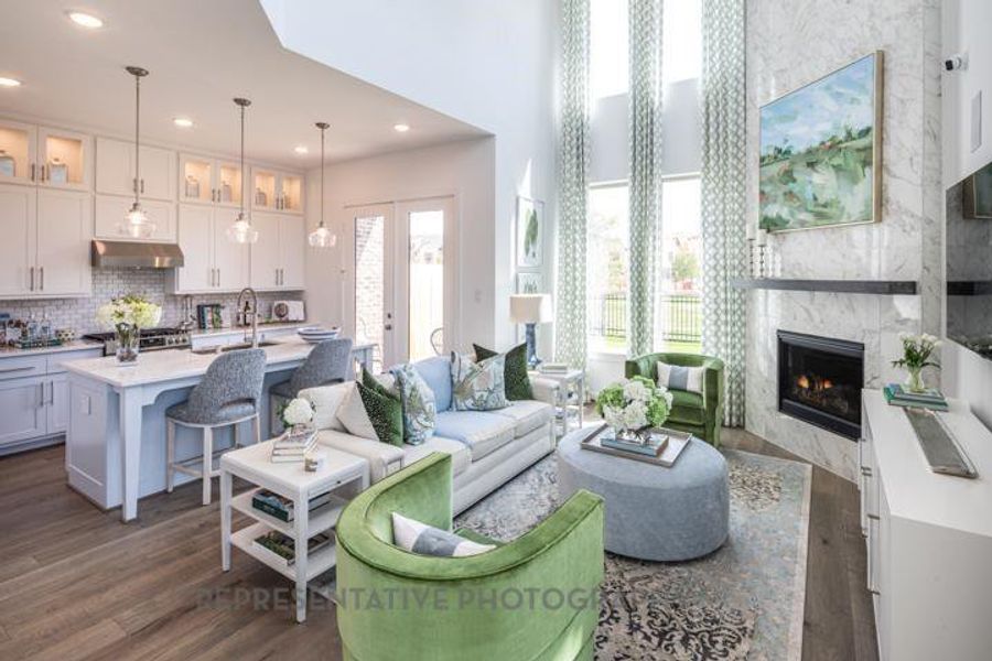 Furnished interior view inside a new home in Bridgeland Central: The Cottages, Cypress (Image 16).