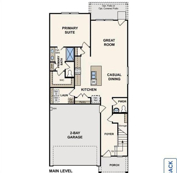 First floorFloor plan full third car garage was an option the seller selected.