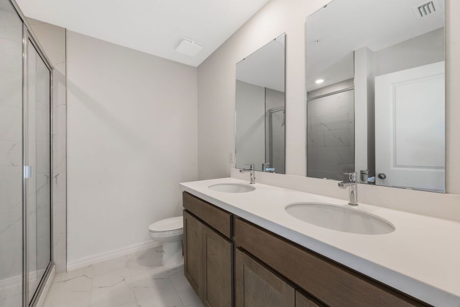 Furnished interior view inside a new home in Eden Crest, Apopka (Image 8). Furnished interior view inside a new home in Eden Crest, Apopka (Image 8).