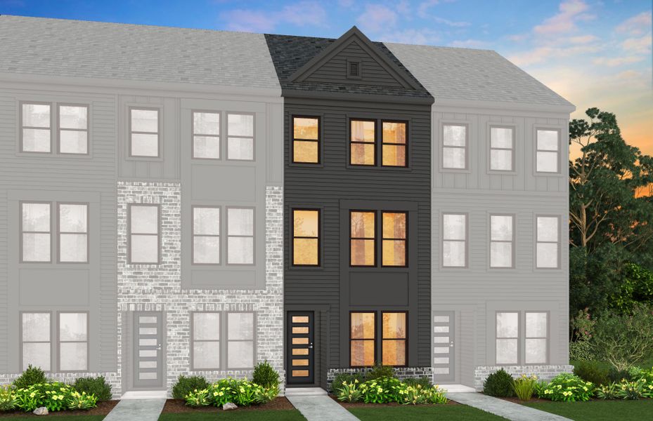 Representative exterior photo of a completed home built from the Evans by Pulte Homes in West End Heights, Charlotte, NC (Image 18).