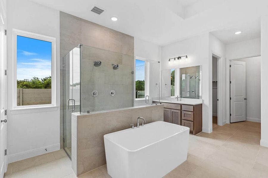 Furnished interior view inside a new home in Wolf Ranch West Bend - 70', Georgetown (Image 14).