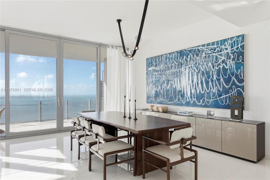 Furnished interior view inside a new home in , Miami (Image 15).