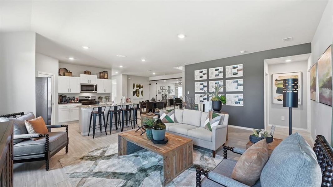 Furnished interior view inside a new home in Lonestar at Liberty Trails, Fort Worth (Image 16).