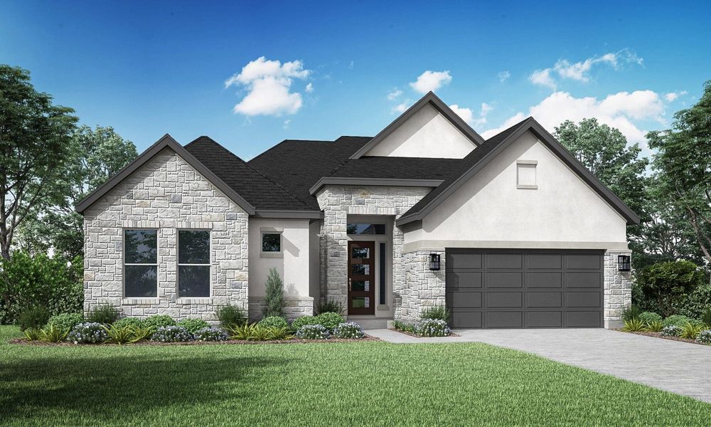 Emilia Floor Plan in Audubon 60's, Magnolia | Sitterle Homes Elevation C Emilia Floor Plan in Audubon 60's, Magnolia | Sitterle Homes Elevation C