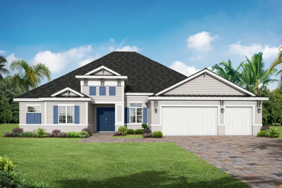 Representative exterior photo of a completed home built from the Barbados by Medallion Home in Artisan at Watercolor Place, Bradenton, FL (Image 2).