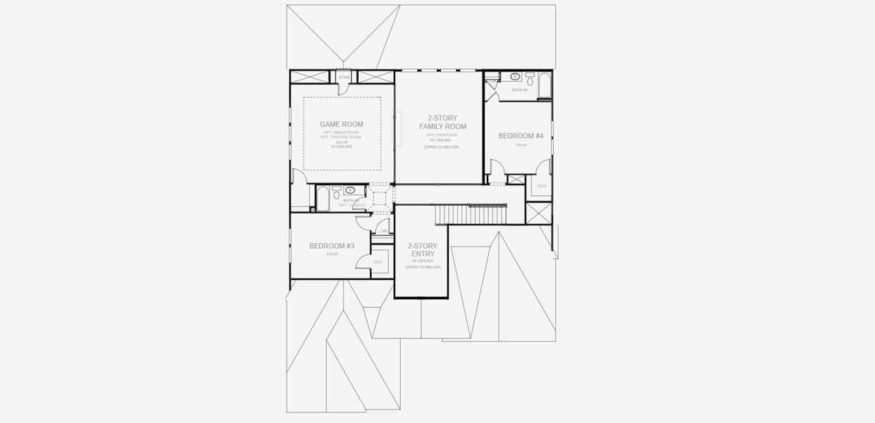 2D floor plan layout for the 3719W by Perry Homes in Valencia 60', Manvel, TX (Image 4). 2D floor plan layout for the 3719W by Perry Homes in Valencia 60', Manvel, TX (Image 4).