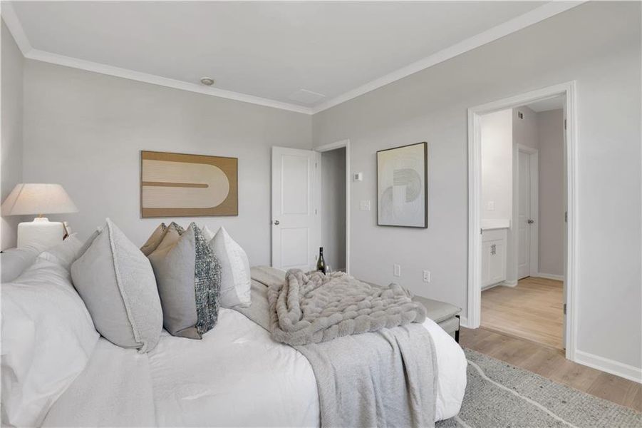 Furnished interior view inside a new home in Easton Walk, Lawrenceville (Image 10).