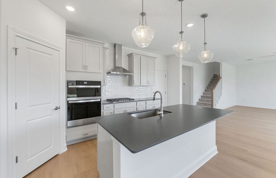 Furnished interior view inside a new home in Saddleback at Santa Rita Ranch, Liberty Hill (Image 9). Furnished interior view inside a new home in Saddleback at Santa Rita Ranch, Liberty Hill (Image 9).