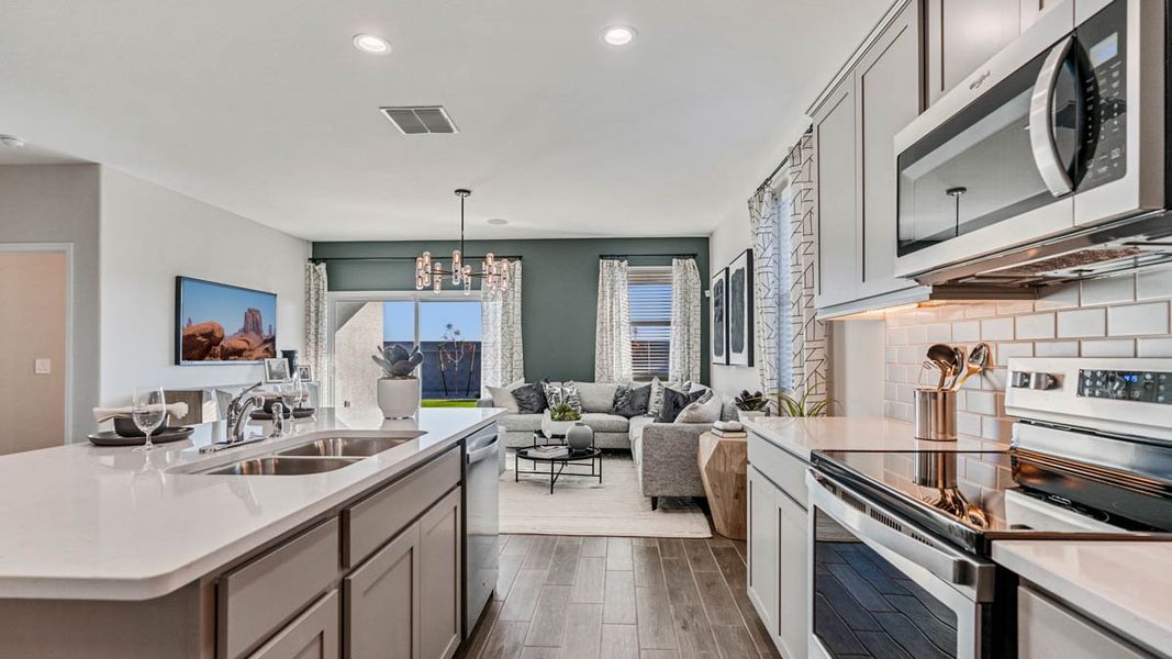 Furnished interior view inside a new home in Desert Moon Estates, Buckeye (Image 6).