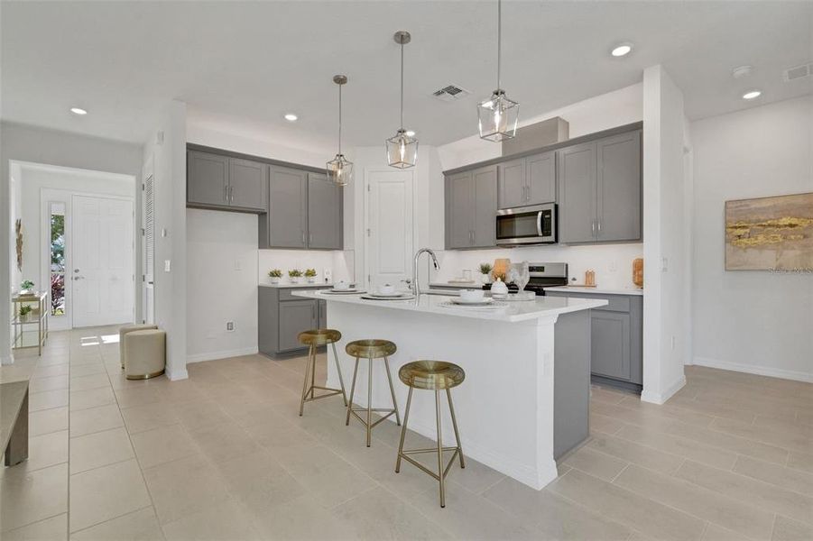Furnished interior view inside a new home in Creekside Run at Babcock Ranch, Punta Gorda (Image 9).