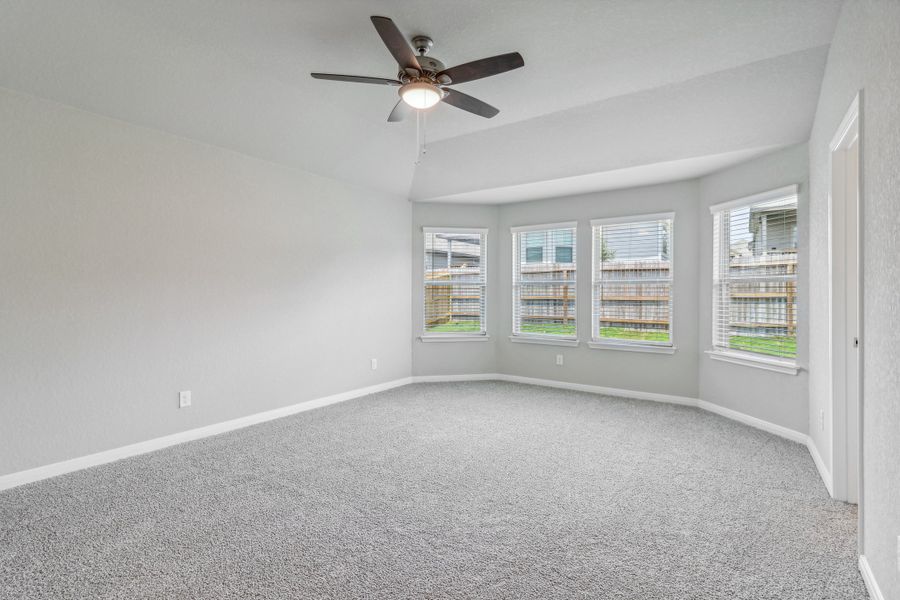 Primary suite in the Allen floorplan at a Meritage Homes community. Primary suite in the Allen floorplan at a Meritage Homes community.