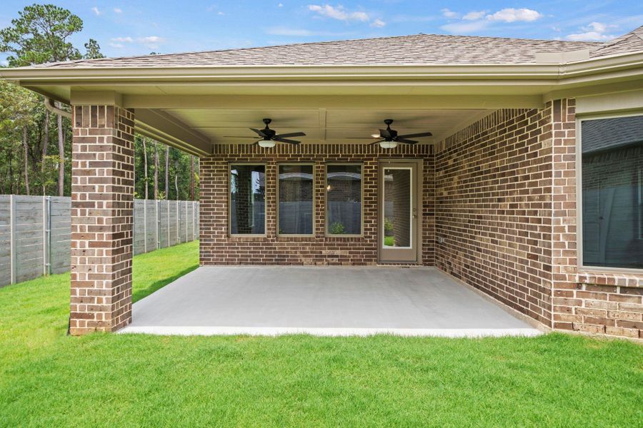 Exterior details and patio area of a home in Two Step Farm, Montgomery (Image 4). Exterior details and patio area of a home in Two Step Farm, Montgomery (Image 4).