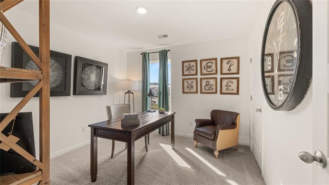Furnished interior view inside a new home in Poplar Preserve, Newnan (Image 3). Furnished interior view inside a new home in Poplar Preserve, Newnan (Image 3).