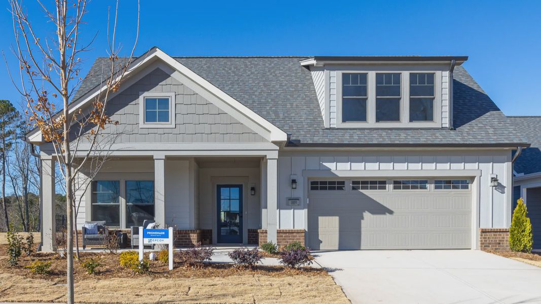 Representative exterior photo of a completed home built from the Promenade by Epcon Communities in The Courtyards at Oak Grove, Durham, NC (Image 30). Representative exterior photo of a completed home built from the Promenade by Epcon Communities in The Courtyards at Oak Grove, Durham, NC (Image 30).