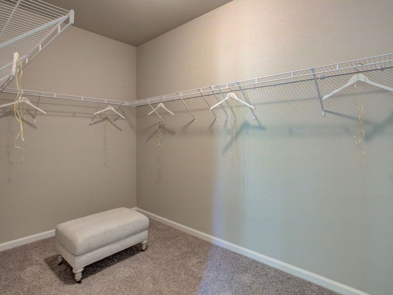 Oversized walk-in closet in primary bedroom