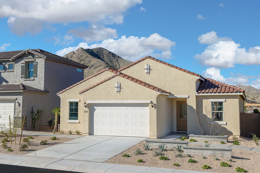 Representative exterior photo of a completed home built from the Mercury by Mattamy Homes in Pinnacle at San Tan Heights, San Tan Valley, AZ (Image 23).
