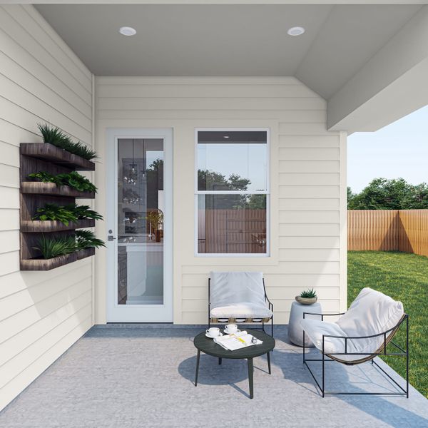 Representative exterior details of a home built from the Fairfield by Tri Pointe Homes in Lagos Reserve, Manor (Image 3).