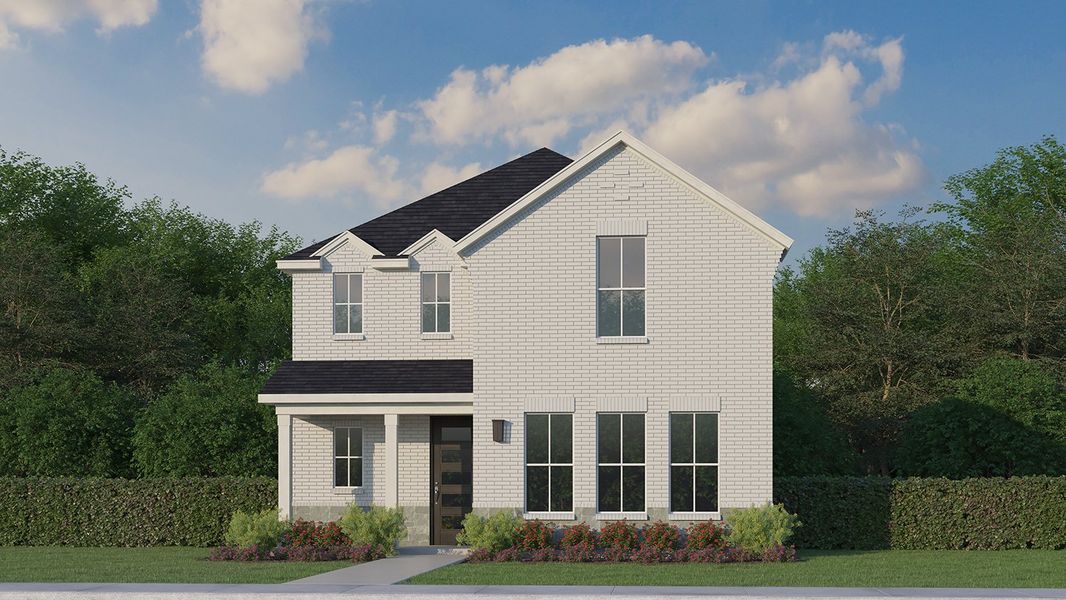 Plan 1456 Elevation B w/ Stone Plan 1456 Elevation B w/ Stone