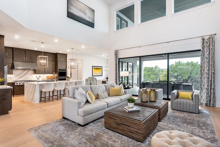 Furnished interior view inside a new home in Travisso Florence Collection, Leander (Image 7).