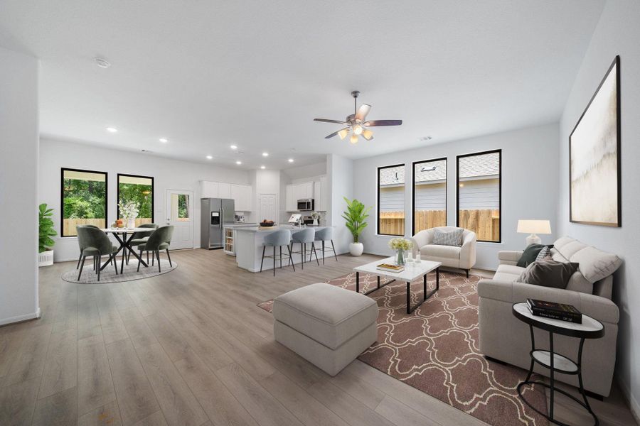 Furnished interior view inside a new home in Spring Creek Trails, Magnolia (Image 4).