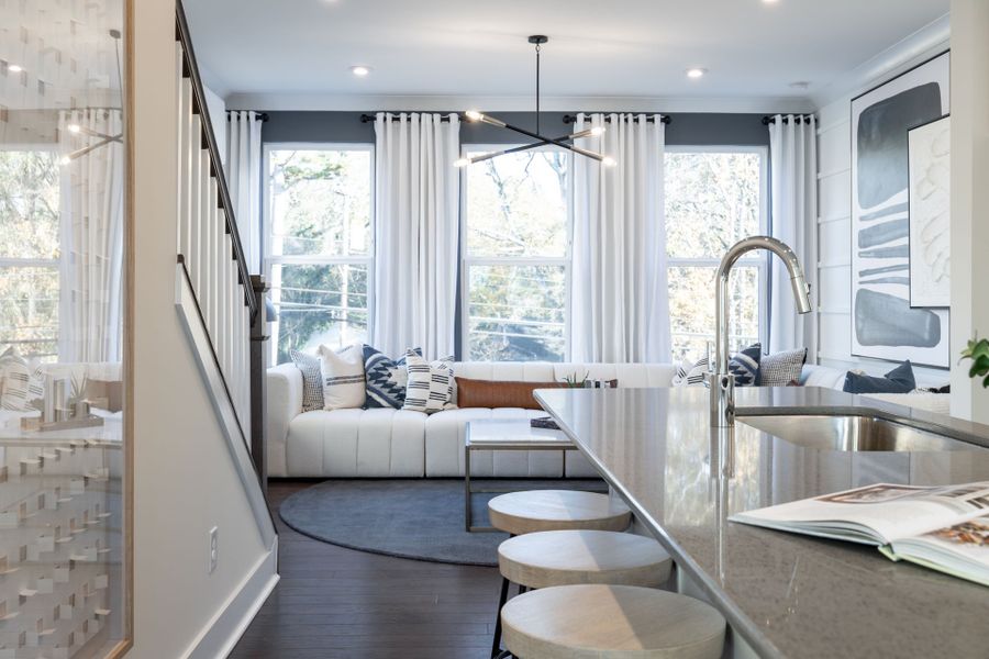 Representative furnished interior of a home built from the Evans by Pulte Homes in West End Heights, Charlotte (Image 5). Representative furnished interior of a home built from the Evans by Pulte Homes in West End Heights, Charlotte (Image 5).