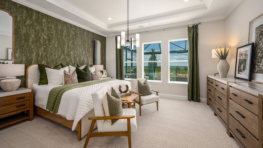Representative furnished interior of a home built from the Pallazio II by Taylor Morrison in Esplanade at McKinnon Groves, Winter Garden (Image 8). Representative furnished interior of a home built from the Pallazio II by Taylor Morrison in Esplanade at McKinnon Groves, Winter Garden (Image 8).