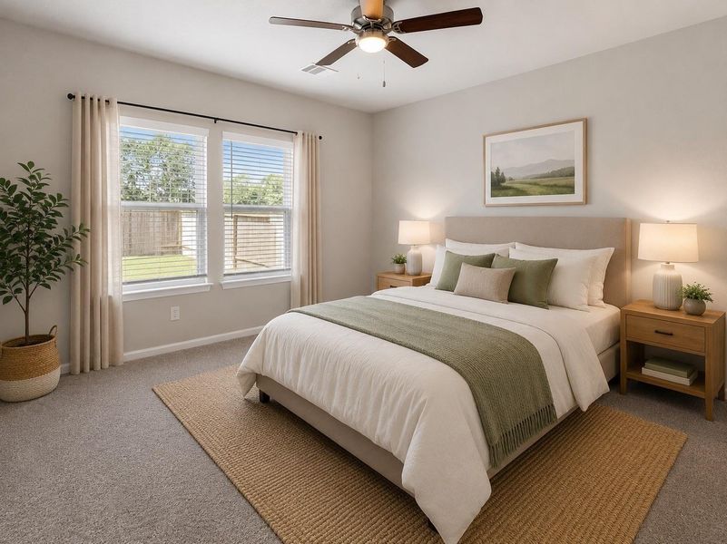 Furnished interior view inside a new home in Granger Pines, Conroe (Image 11). Furnished interior view inside a new home in Granger Pines, Conroe (Image 11).