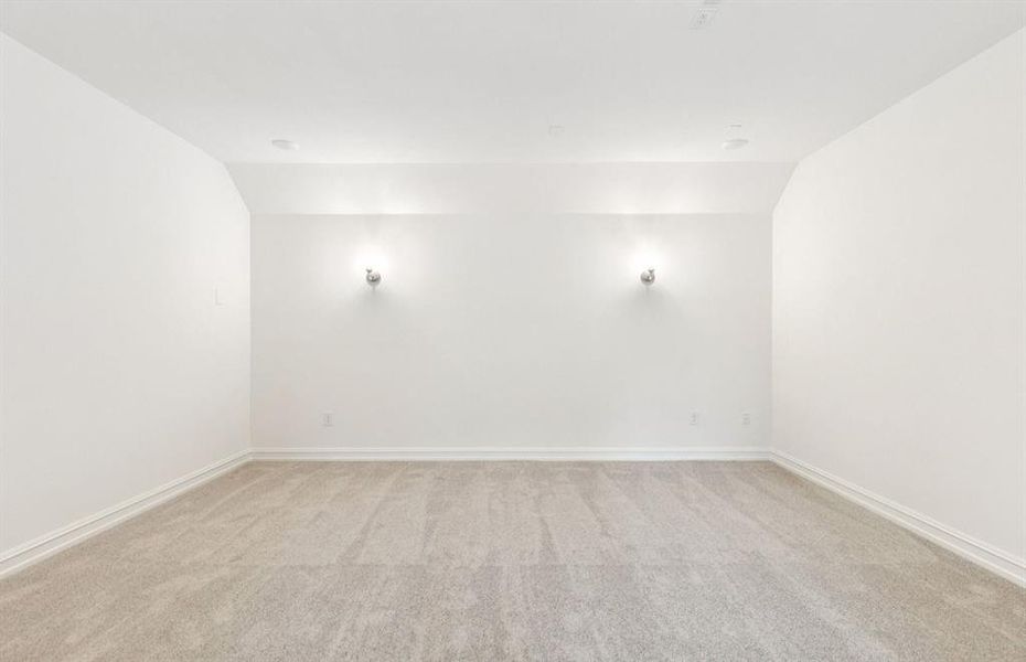 Media room on second level