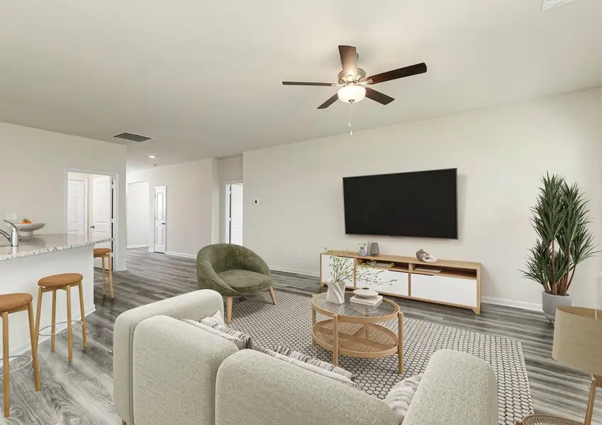 Representative furnished interior of a home built from the Burton by LGI Homes in Lake Preserve at Jackson Trail, Hoschton (Image 3).